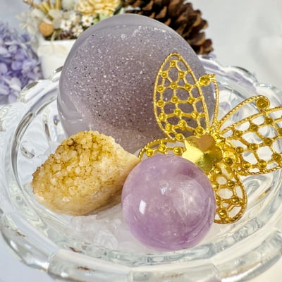 聚財/聚氣/高磁場-《瑪瑙晶鎮紫晶球水晶杯》6