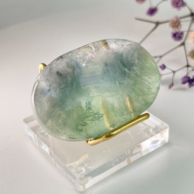 夢幻羽毛螢石橢圓造型4