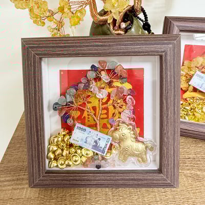 招財/貴人/開運-《水晶樹相框招財擺件》7