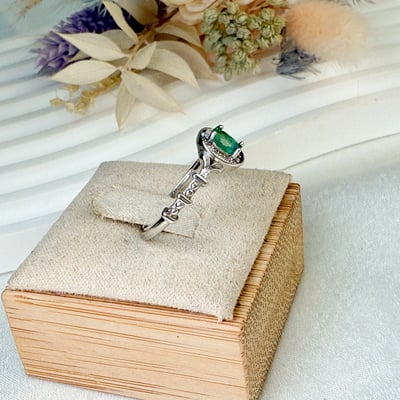 主流寶石/珠寶收藏-《橢圓祖母綠戒指》6