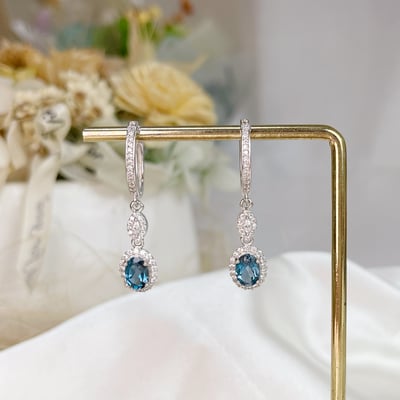 守護之石/自信美麗-《倫敦藍托帕石耳環》3