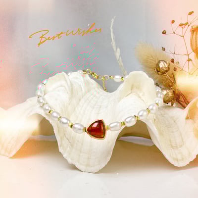 好氣色/女人守護石-《紅石榴珍珠純銀手鍊》5