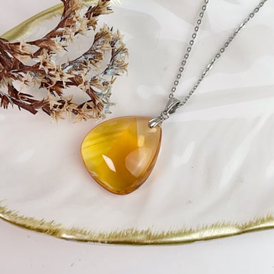 招財/旺運勢/積極樂觀-《黃水晶水滴形項鍊》4