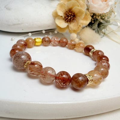 健康/招財-《紅髮晶簡約設計手鍊》4