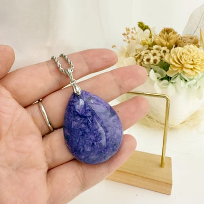 自信/活力/貴人-《水滴形紫龍晶項鍊》3