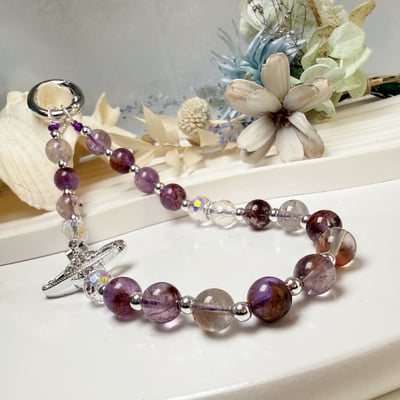 招財/開運-《紫幽靈閃亮土星吊飾》3