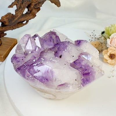 聚財聚氣/淨化磁場-《紫晶花原礦座擺件》6