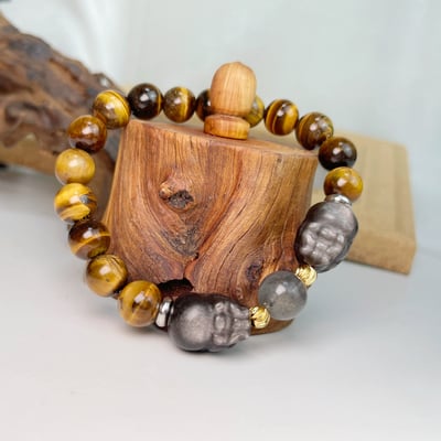 招財/霸氣/自信-《高檔銀曜貔貅虎眼石手鍊》4