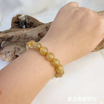 稀有/高檔/滿絲-《11mm清透料鈦晶手鍊》6