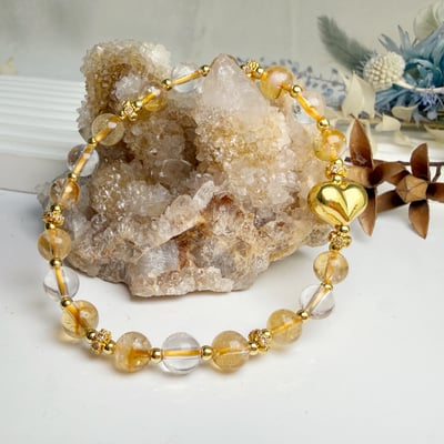 純粹的愛意-《愛心珠白黃水晶手鍊》4