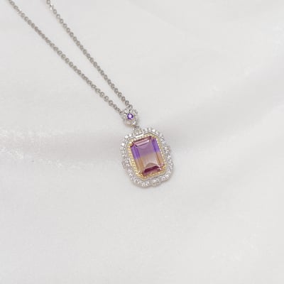 大克拉數紫黃晶項鍊2