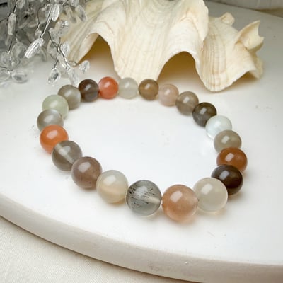 正能量/安穩平靜-《9mm療癒系彩色月光石手鍊》3