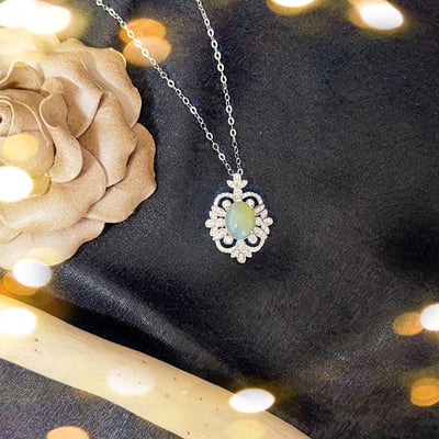 高火彩水晶蛋白石項鍊4