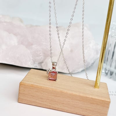 小蝴蝶結糖塔碧璽項鍊4