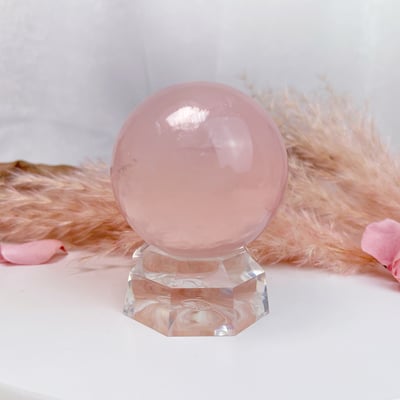 心輪/療癒/人緣-《芙蓉粉晶球擺件》32