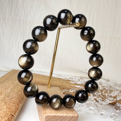 招財/避邪/防小人-《12mm高光金曜手珠》5