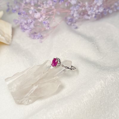 簡約花邊紅寶戒指4