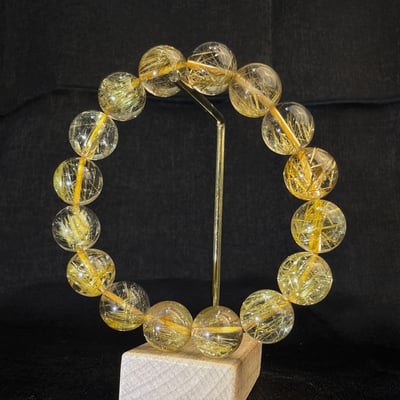 全淨體/金鈦絲/招財之王-《超頂級淨體鈦絲金鈦晶手鍊》8