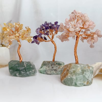 開運原礦水晶樹-《綠螢石原礦水晶發財樹》5