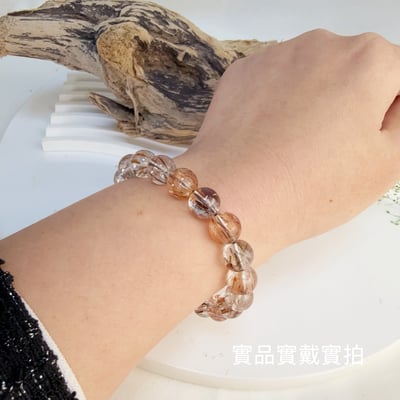 擋煞/招財-《10mm黑金超七素圈手鍊》6