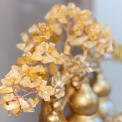 工藝級-《福祿雙全黃水晶招財樹》4