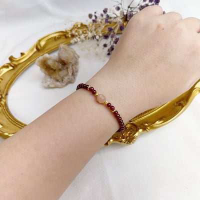 設計款-橙月光紫牙烏手鍊6