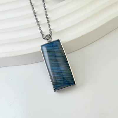 穩定磁場/守護的力量-《長型藍韻光拉長石項鍊》4