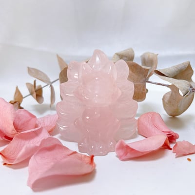 狐狸神獸/召喚貴人-《粉晶九尾狐擺件》1