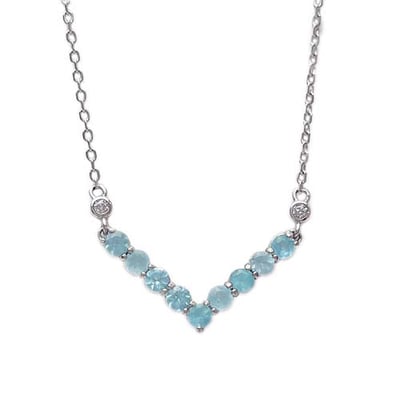 藍磷灰時尚鎖骨鍊1