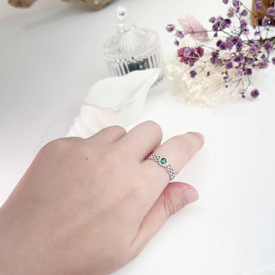 事業石-綠透輝宮廷風戒指6