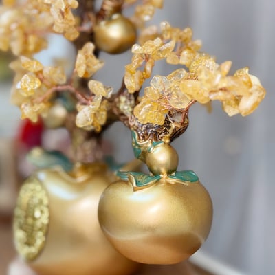 工藝級-《事事如意黃水晶招財樹》5