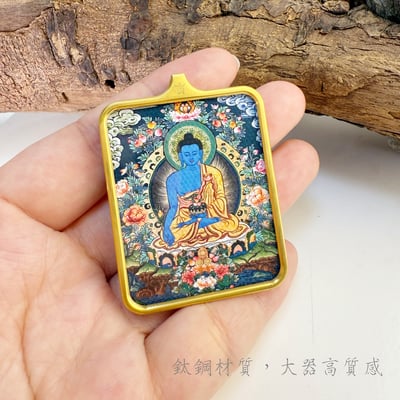 健康/福氣/智慧-《藥師琉璃佛唐卡佛牌》4