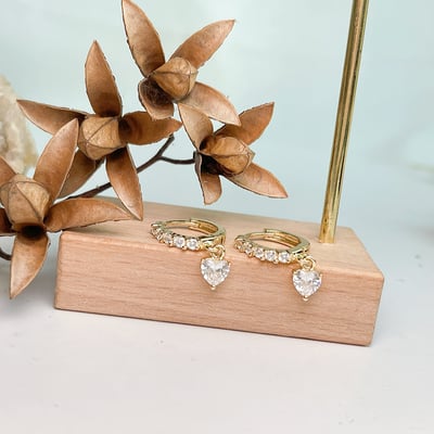 不過敏-《鑲鑽愛心墜耳環》2