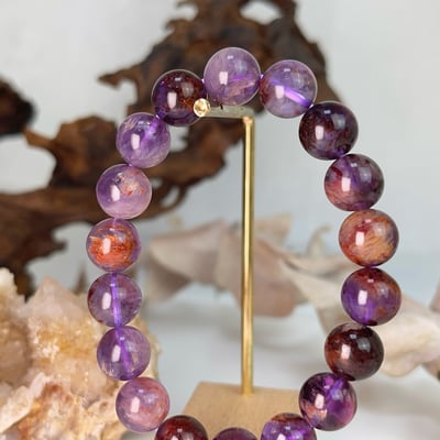 貴人/事業/健康-《10mm紫幽靈異象水晶手鍊》3