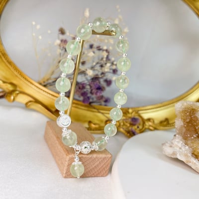 事業/願望達標-《純銀兩儀葡萄石水晶手鍊》4