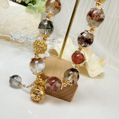 事業/財富-《設計款彩色幽靈水晶手鍊》4