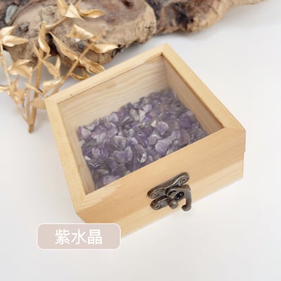 《水晶消磁淨化盒》-小原木方形5