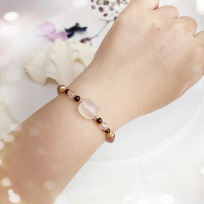 平安健康/貴人-《玉髓貓咪+草莓晶手鍊》5