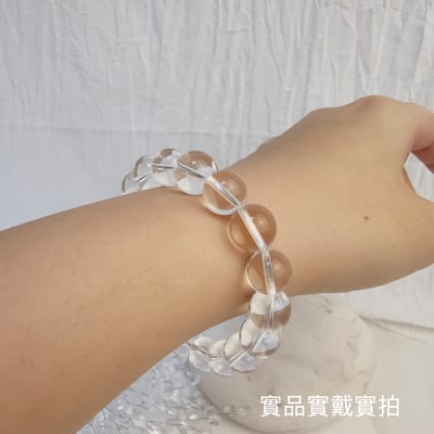 清明清淨/平衡磁場-《11mm激光料白水晶手鍊》5