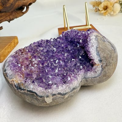 聚財聚氣/淨化磁場-《大愛心原礦紫晶鎮擺件》26