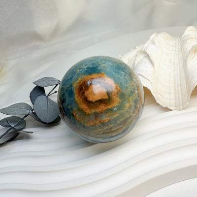 原礦球/心靈力量-《海洋藍力士水晶球》B22