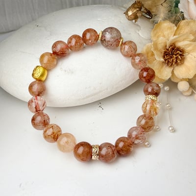 健康/招財-《紅髮晶簡約設計手鍊》3