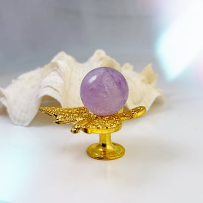 貴人/智慧/好運-《蝴蝶紫水晶球擺件》3