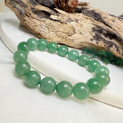 事業寶石-《12mm東菱玉素圈手鍊》5