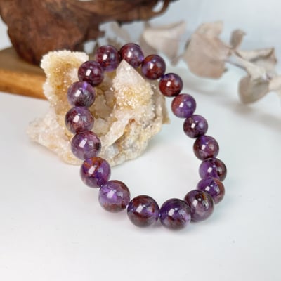 貴人/事業/好運-《11.5mm紫幽靈滿圈手鍊》2