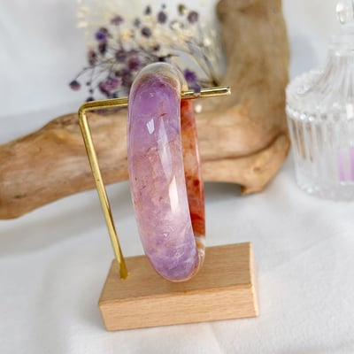 原礦紫水晶瑪瑙鐲A54