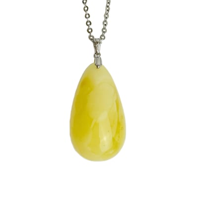 辟邪去災/招財納福-《白花蜜蠟琥珀項鍊》11