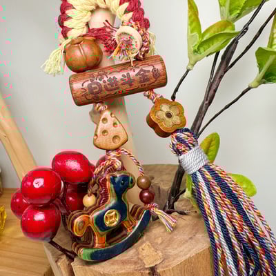 桃木原木/馬年平安-《馬年日進斗金·桃木吊飾》6