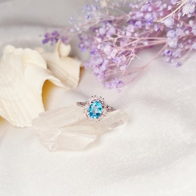 滿鑽拓帕石戒指2