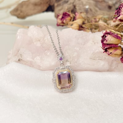 大克拉數紫黃晶項鍊5